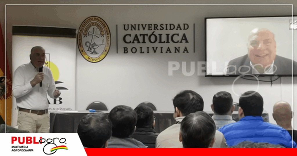 Pedro Pellegrino, director del CIAB explicando los beneficios de tener una Cadena del Sorgo / Foto: Publiagro