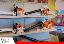 EXPOSOYA 2026: STIHL Bolivia presenta su línea de herramientas a batería y equipos para el trabajo agrícola Las motosierras fueron algunos de los productos STIHL exhibidos.