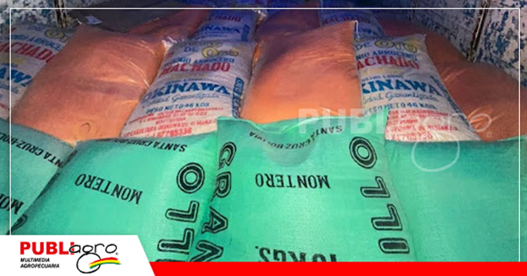 Parte del arroz decomisado/ Foto: Senasag