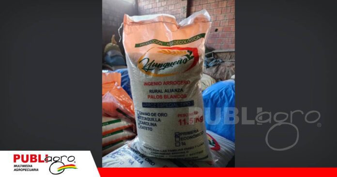 FOTO NOTAS WEB (74) Arroz producido e industrializado en Palos Blancos/ Foto: Agencia Plurinacional de Com.