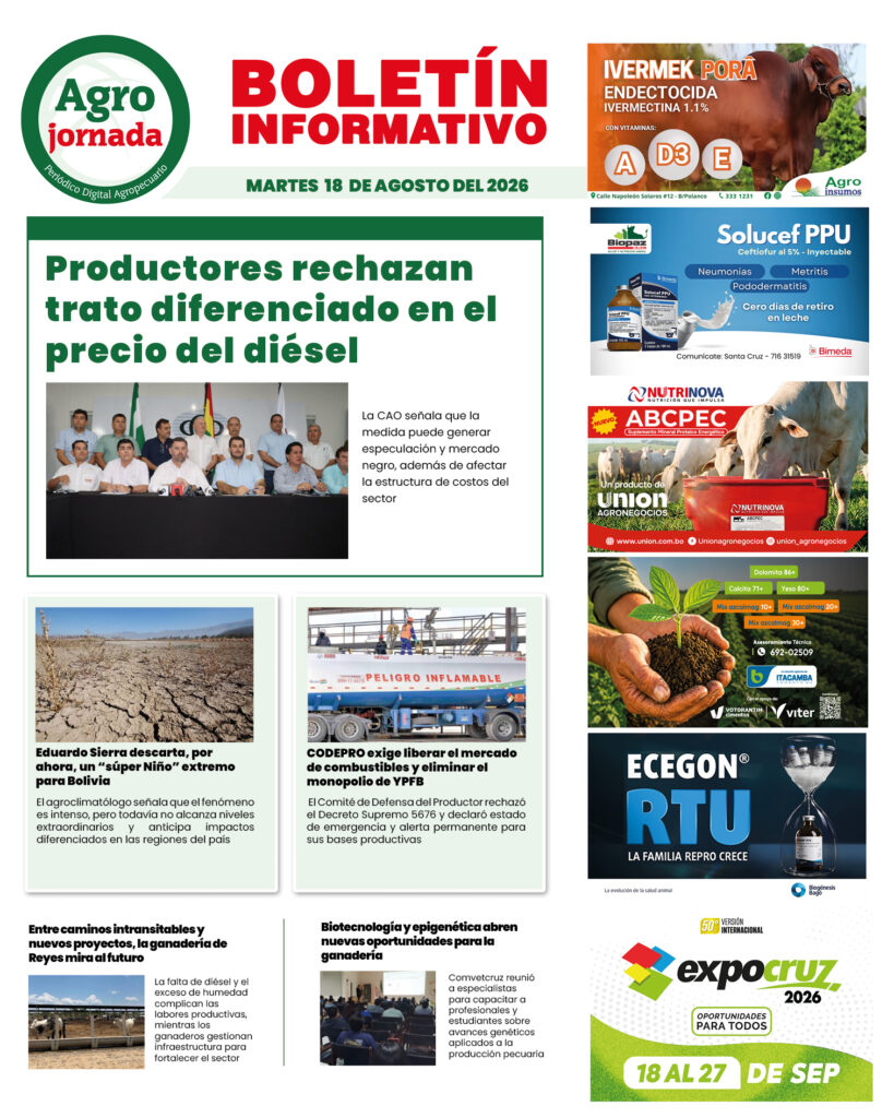 BOLETÍN AGROJORNADA 18:08:26
