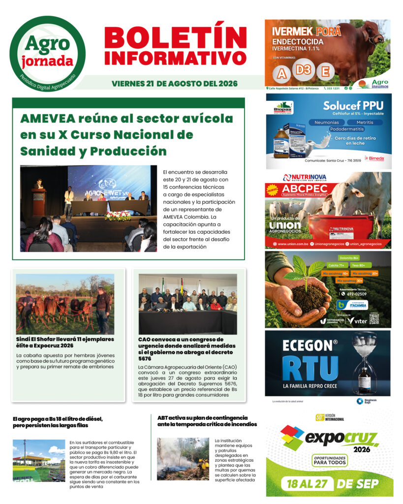 BOLETÍN AGROJORNADA 21:08:26