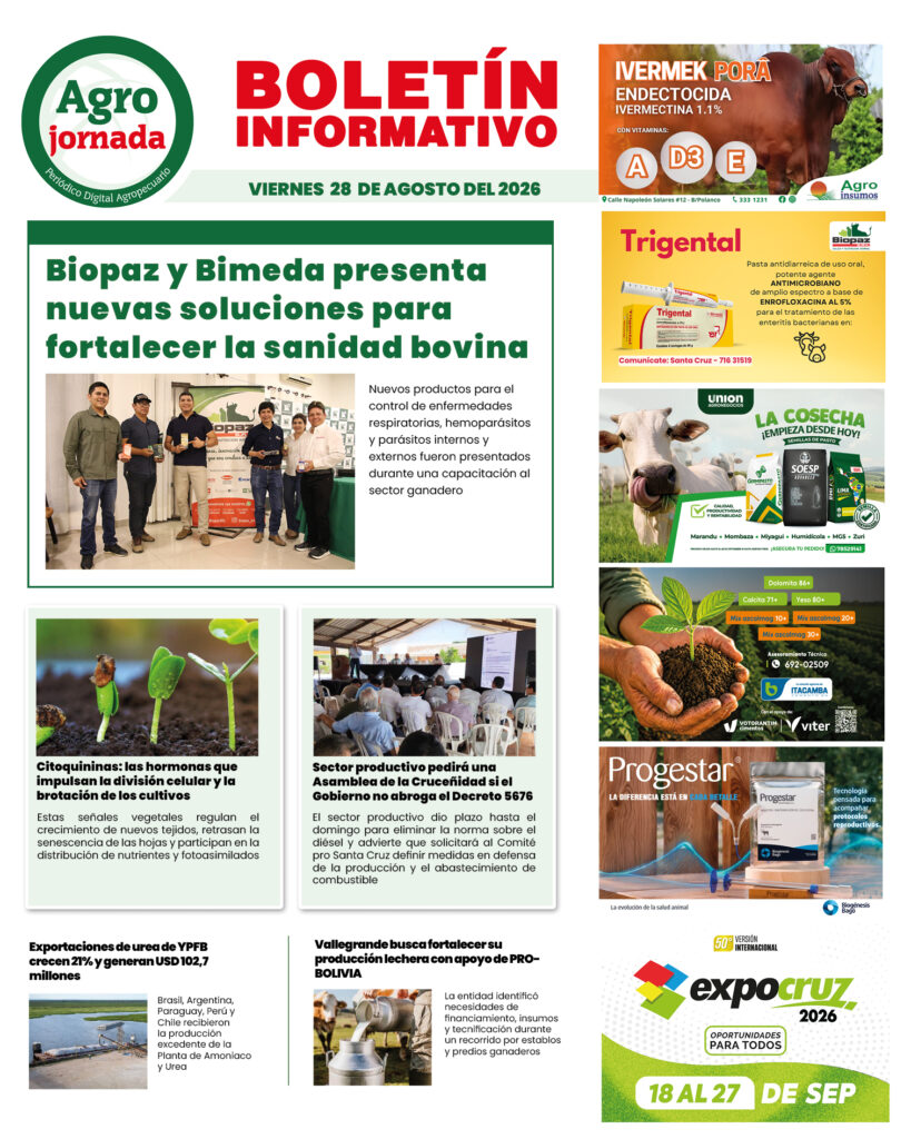 BOLETÍN AGROJORNADA 28:08:26
