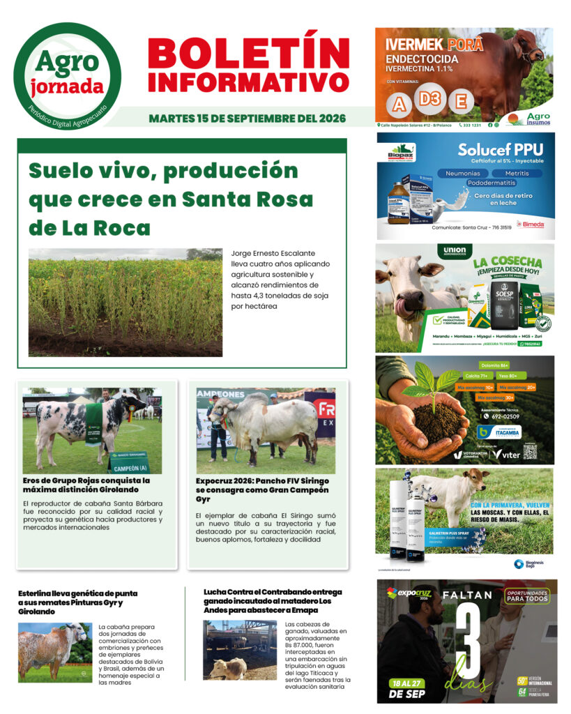 BOLETÍN AGROJORNADA 15:09:26