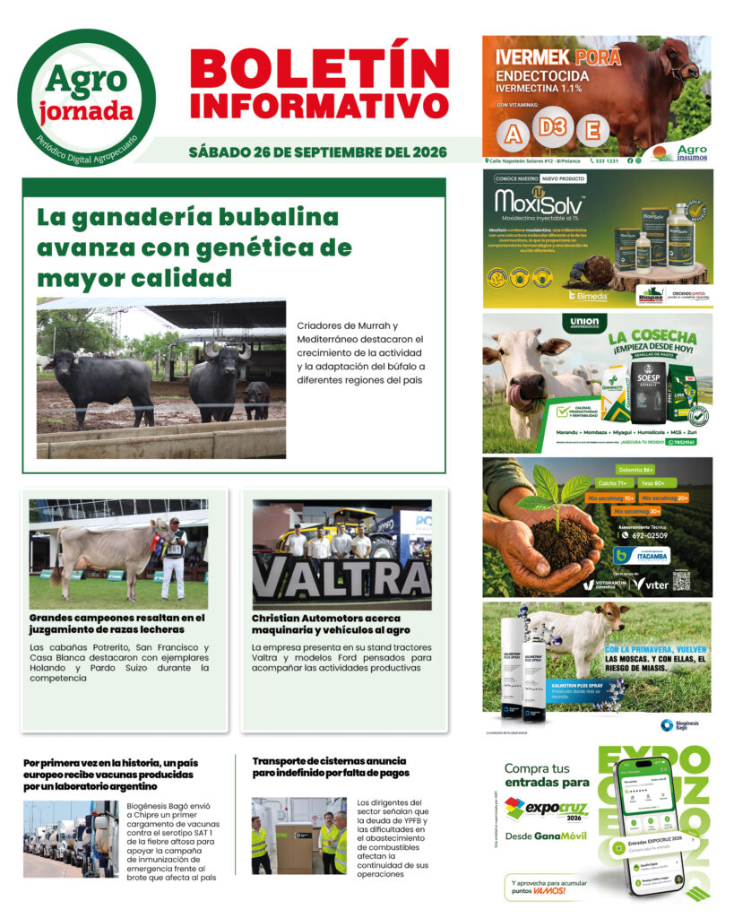 BOLETÍN AGROJORNADA 26:09:26