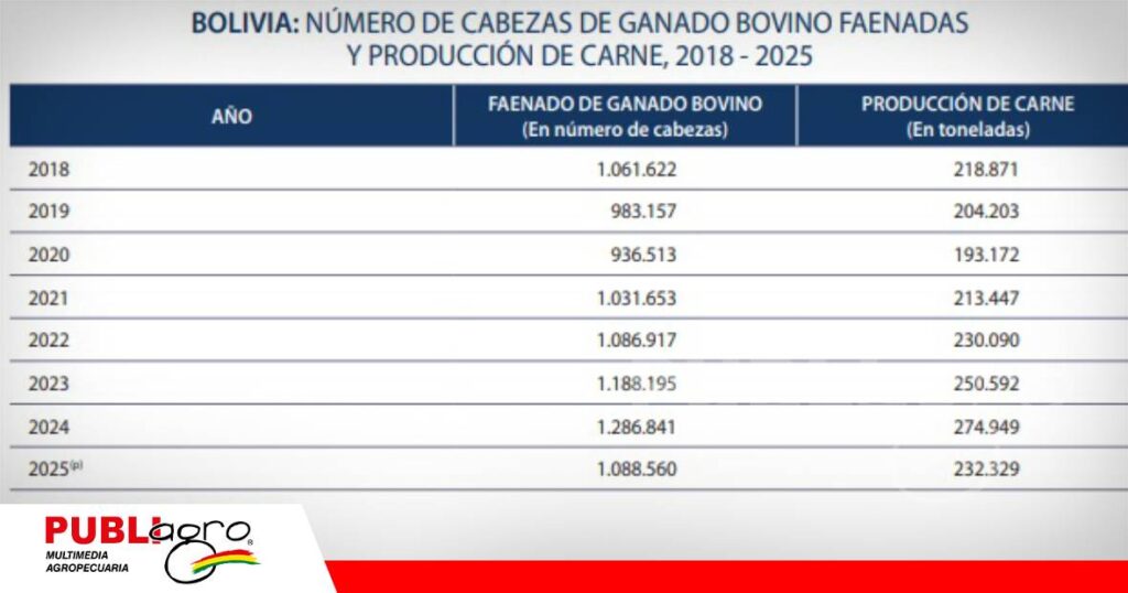 FOTO NOTAS WEB (77) Tabla de número de cabezas de ganado faenado / Foto: INE