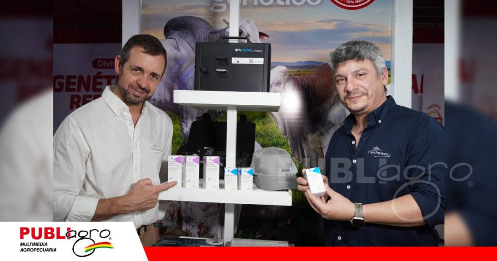 Marcelo Isola y Fernando Herrero especialistas en reproducción de Fatro Von Franken / Foto: Publiagro