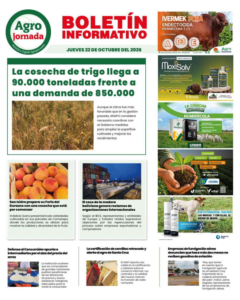 BOLETÍN AGROJORNADA 22:10:26