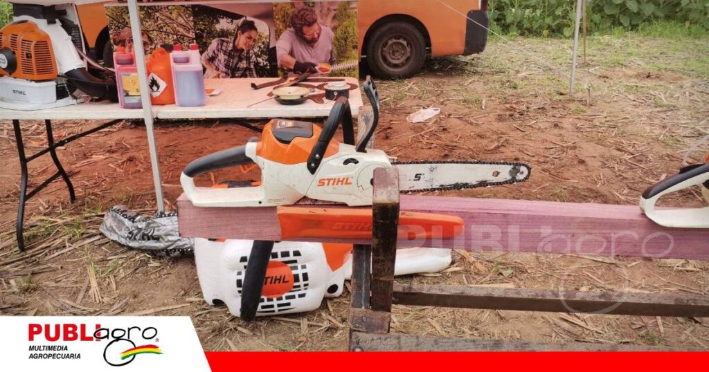 Las codiciadas motosierras de Stihl y las desbrozadoras estuvieron en exhibición/ Foto: Publiagro